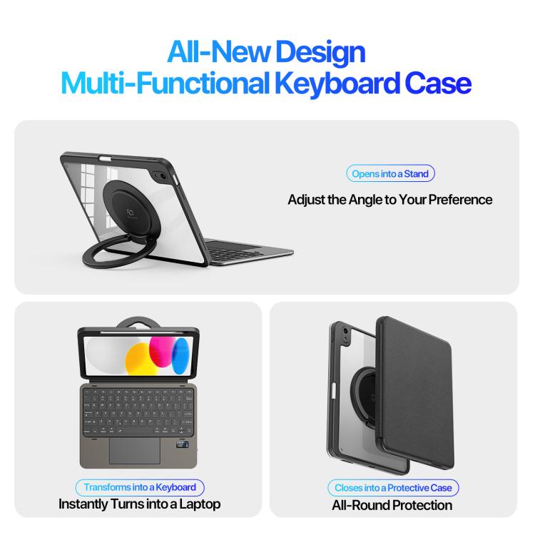 DUX DUCIS VK Series Multi-Functional Detachable Wireless Keyboard & Tablet Case