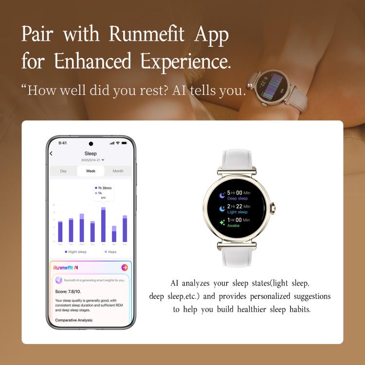 GTR4 1.27 inch TFT Screen Smart Watch for Lady IP68 Support Heart Rate Monitoring