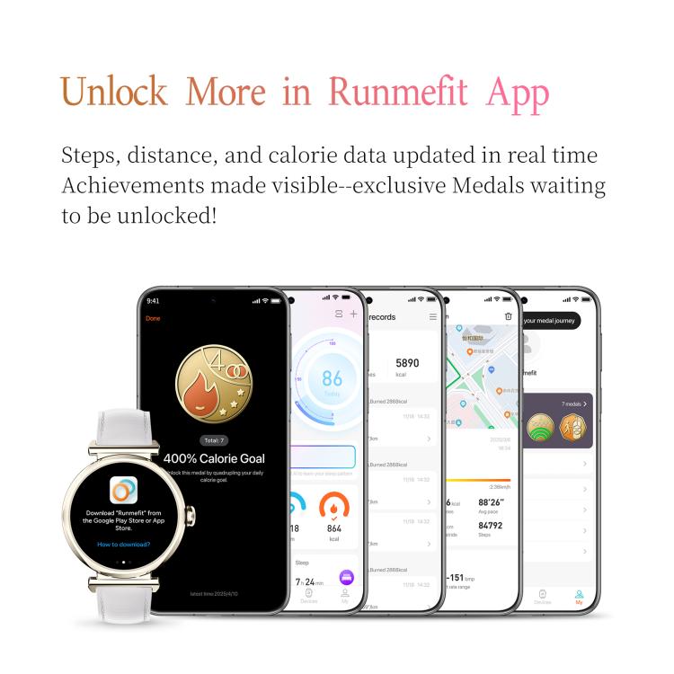 GTR4 1.27 inch TFT Screen Smart Watch for Lady IP68 Support Heart Rate Monitoring