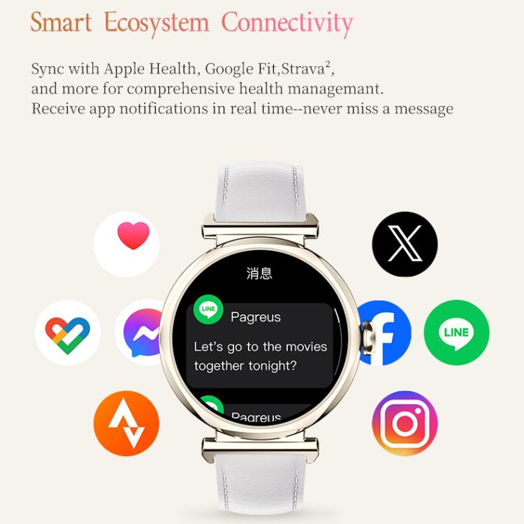 GTR4 1.27 inch TFT Screen Smart Watch for Lady IP68 Support Heart Rate Monitoring