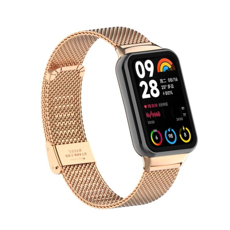 Fine Mesh Buckle Metal Stainless Steel Watch Band