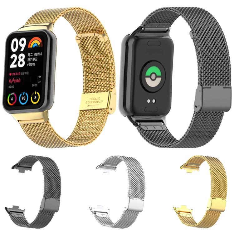 Fine Mesh Buckle Metal Stainless Steel Watch Band