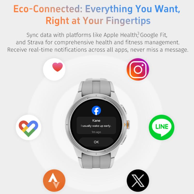 GTR6 1.43 inch AMOLED Screen Urban Runner Smart Watch IP68 Support Heart Rate Monitoring