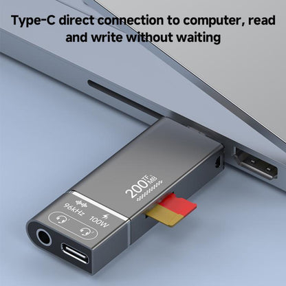 200MB 4 in 1 3.5mm+PD Overclocking Multi-functional High-speed Card Reader