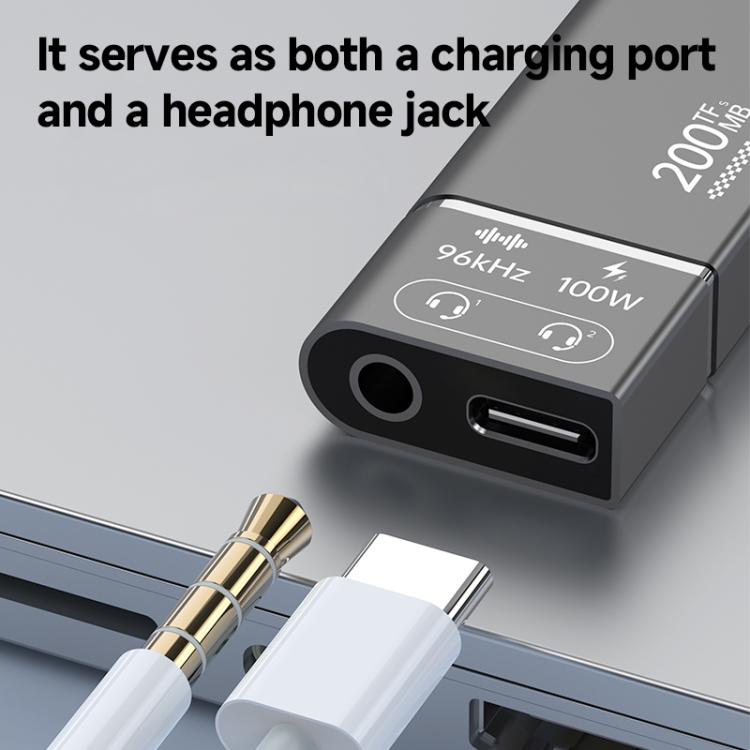 200MB 4 in 1 3.5mm+PD Overclocking Multi-functional High-speed Card Reader