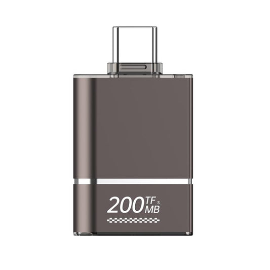 200MB Type-C to TF Overclocking High-speed Card Reader