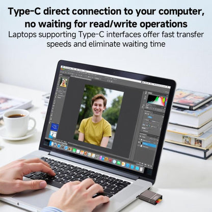 200MB Type-C to TF Overclocking High-speed Card Reader