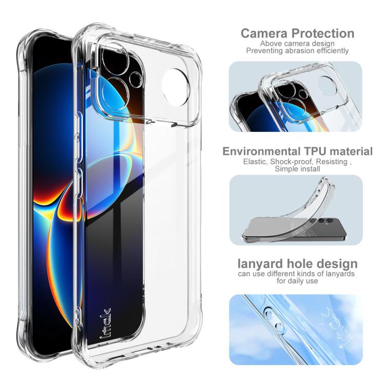 imak Shockproof Airbag TPU Phone Case, For Redmi K90 Max 5G, For Redmi A7 Pro 171mm/Poco C85x 5G, For Redmi 15a 5G, For Redmi Turbo 5 Max 5G, For Redmi Turbo 5 5G/Poco X8 Pro 5G, For Redmi Note 15 4G Global 164mm, For Redmi K90 Pro Max / Poco F8 Ultra ...