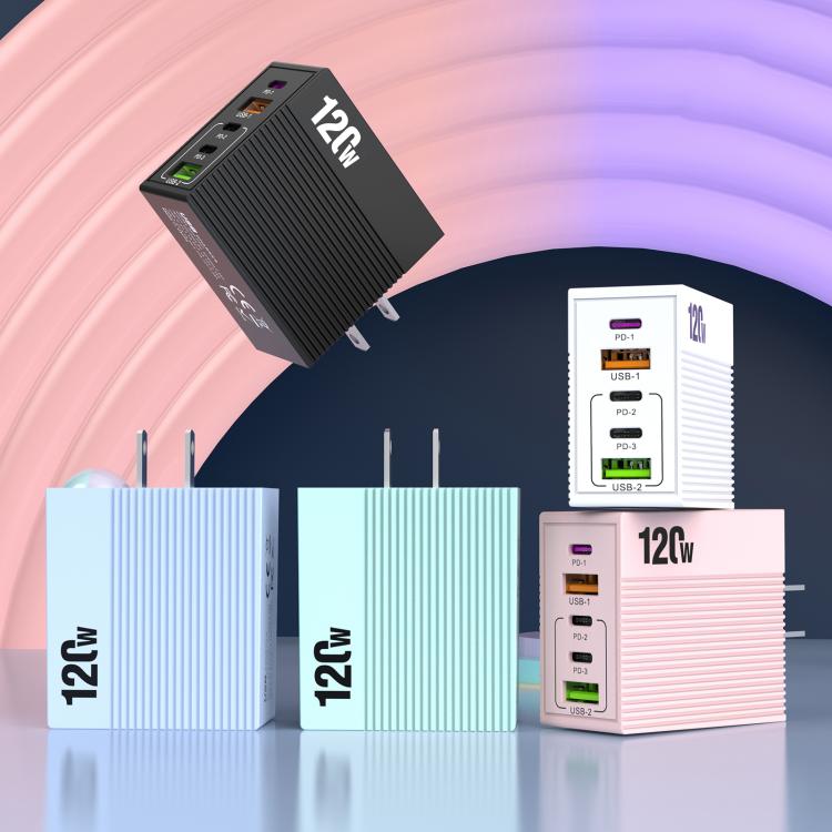 ADC-F007 120W 3xType-C Dual USB Multi-Port Charger