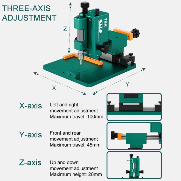 TBK 928 Intelligent High-speed Motor Three-axis Adjustment Motherboard/IC Grinder