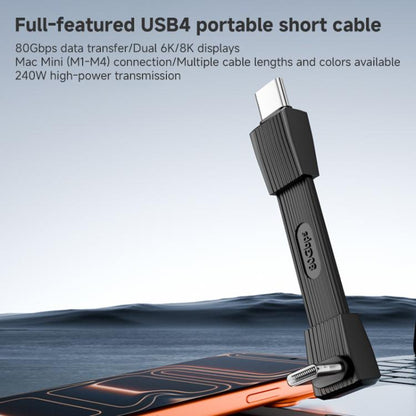 67mm 240W 8K 80Gbps Type-C to Type-C For Thunderbolt 4 Full Function Data Cable