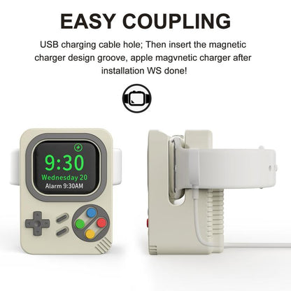 For Apple Watch ZX-ZJ01 Retro Game Console Silicone Charging Stand Base