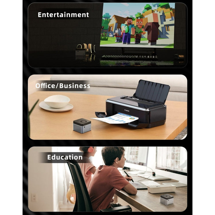 GMK NucBox Windows 10 System Mini PC, Intel Celeron J4125 Quad Core 64bit 14nm 2GHz-2.7GHz, Support WiFi & Bluetooth & RJ45,, 8GB+128GB,EU Plug