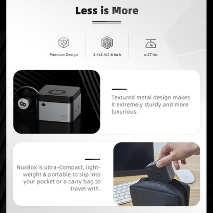 GMK NucBox Windows 10 System Mini PC, Intel Celeron J4125 Quad Core 64bit 14nm 2GHz-2.7GHz, Support WiFi & Bluetooth & RJ45,, 8GB+128GB,EU Plug