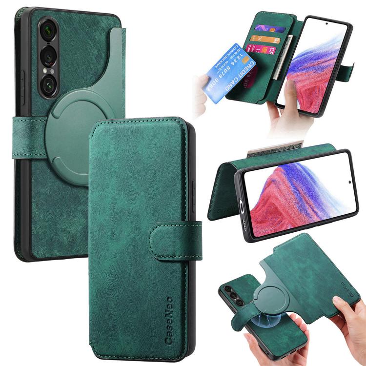 CaseNeo MagSafe RFID Anti-theft Retro Leather Phone Case, For Sony Xperia 1 VIII, For Sony Xperia 10 VII, For Sony Xperia 1 VII