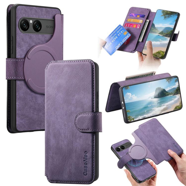 CaseNeo MagSafe RFID Anti-theft Retro Leather Phone Case, For Sony Xperia 1 VIII, For Sony Xperia 10 VII, For Sony Xperia 1 VII