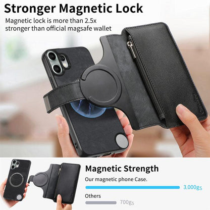 CaseNeo MagSafe RFID Anti-theft Zipper Wallet Retro Leather Phone Case, For Nothing CMF Phone 2 Pro, For Nothing Phone 3a