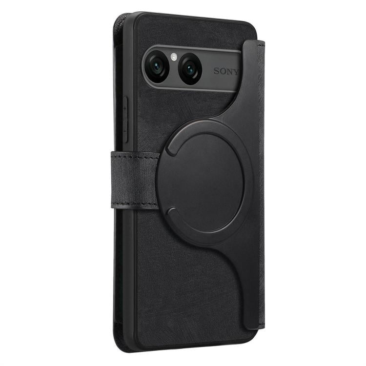 CaseNeo MagSafe RFID Anti-theft Zipper Wallet Retro Leather Phone Case, For Sony Xperia 10 VII, For Sony Xperia 1 VII