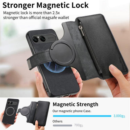 CaseNeo MagSafe RFID Anti-theft Zipper Wallet Retro Leather Phone Case, For Sony Xperia 10 VII, For Sony Xperia 1 VII