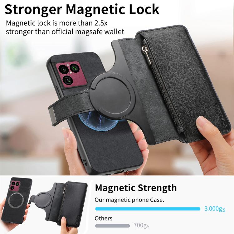 CaseNeo MagSafe RFID Anti-theft Zipper Wallet Retro Leather Phone Case, For Sony Xperia 1 VIII, For Sony Xperia 10 VII, For Sony Xperia 1 VII