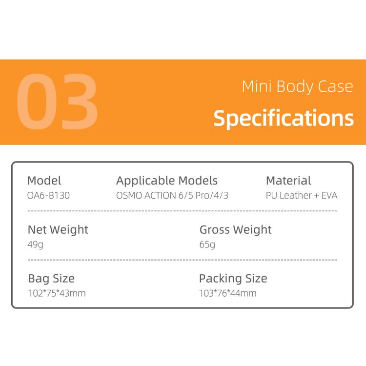 For DJI Osmo Action 6 / 5 Pro / 4 / 3 Sunnylife Portable Carrying Storage Box