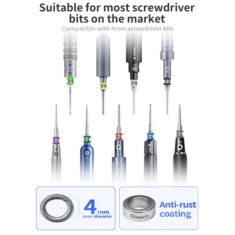Qianli Multiple Colors Screwdriver Bit Magnetizer Compatible with 4mm Screwdriver Bits