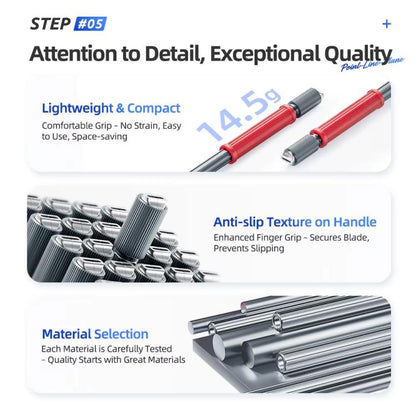 Qianli Dot Line Flatness Non-Slip Wear-Resistant Double-Ended Extra Stable Knife Handle, Qianli Dot Line Flatness Knife Handle