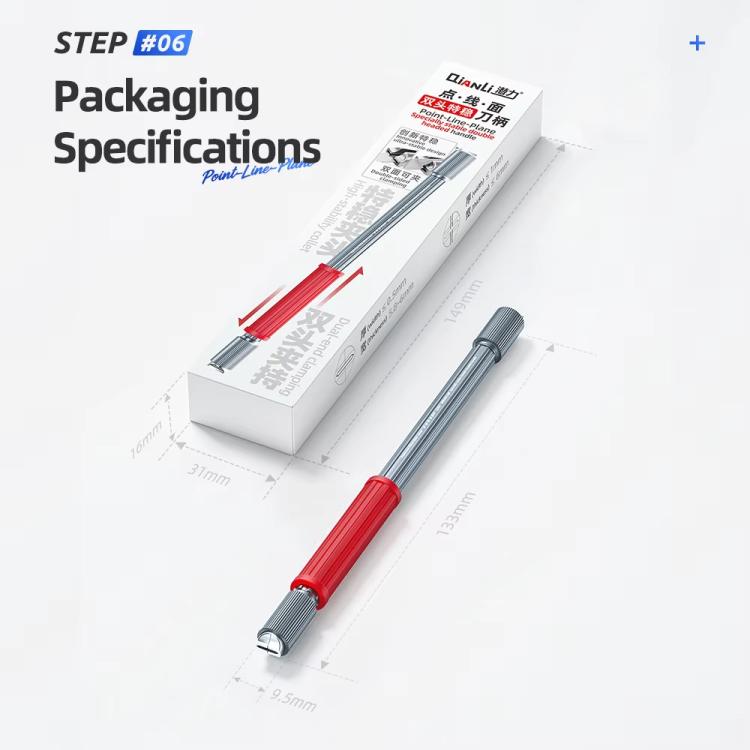 Qianli Dot Line Flatness Non-Slip Wear-Resistant Double-Ended Extra Stable Knife Handle, Qianli Dot Line Flatness Knife Handle