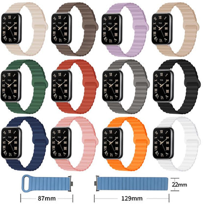 Solid Color Reverse Buckle Magnetic Silicone Watch Band, For Xiaomi Band 10 Pro / Redmi Watch 6 / 5