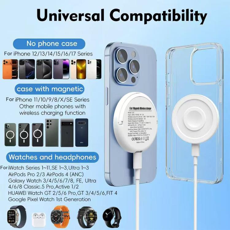 15W Multi-function Magnetic Wireless Charg with Fold Stand