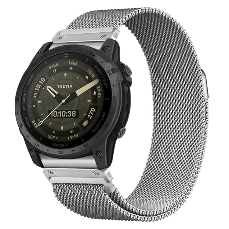 Separate Tactix Milanese Magnetic Stainless Steel Watch Band, For Garmin 26mm, For Garmin 22mm, For Garmin 20mm