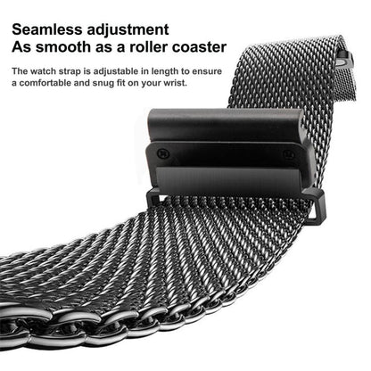 Separate Tactix Milanese Magnetic Stainless Steel Watch Band, For Garmin 26mm, For Garmin 22mm, For Garmin 20mm