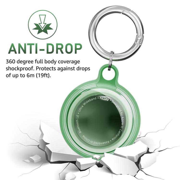 XDcase 2 Pack Full-cover Waterproof TPU Protective Case with Keychain, For AirTag