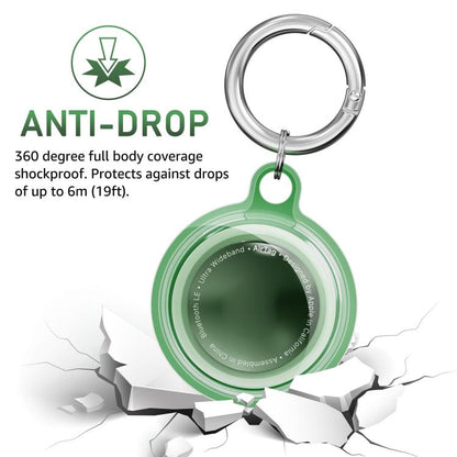 XDcase 2 Pack Full-cover Waterproof TPU Protective Case with Keychain, For AirTag