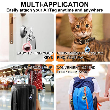 XDcase 2 Pack Full-cover Waterproof TPU Protective Case with Keychain, For AirTag