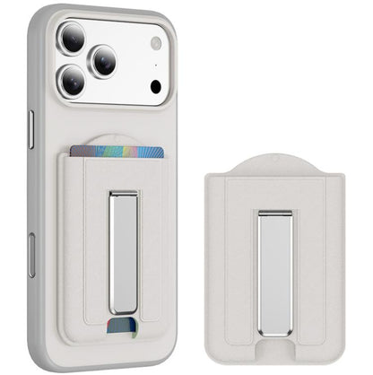 Leather Texture MagSafe Magnetic Folding Stand Phone Card Slots Holder