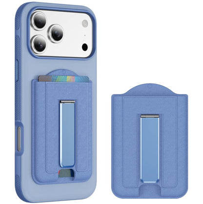 Leather Texture MagSafe Magnetic Folding Stand Phone Card Slots Holder