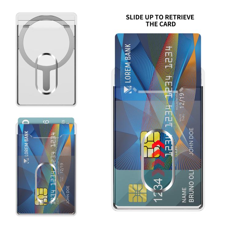 Vertical Card Slots Type B MagSafe Magnetic Ring Phone Back Sticker Card Holders