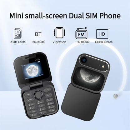 i17Air Mini Flip Dual Screen Phone, 1.8 inch, Support Bluetooth, FM, GSM, Dual SIM