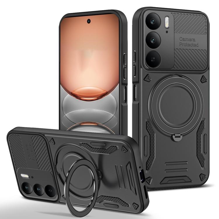 MagSafe 2 in 1 TPU Phone Case with Rotating Holder, For Realme C85 Pro 4G, For Realme 15 5G / 15 Pro 5G, For Realme C75 5G / 4G