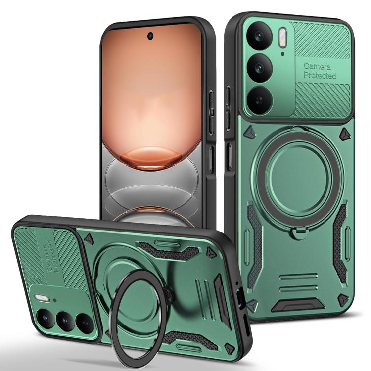 MagSafe 2 in 1 TPU Phone Case with Rotating Holder, For Realme C85 Pro 4G, For Realme 15 5G / 15 Pro 5G, For Realme C75 5G / 4G