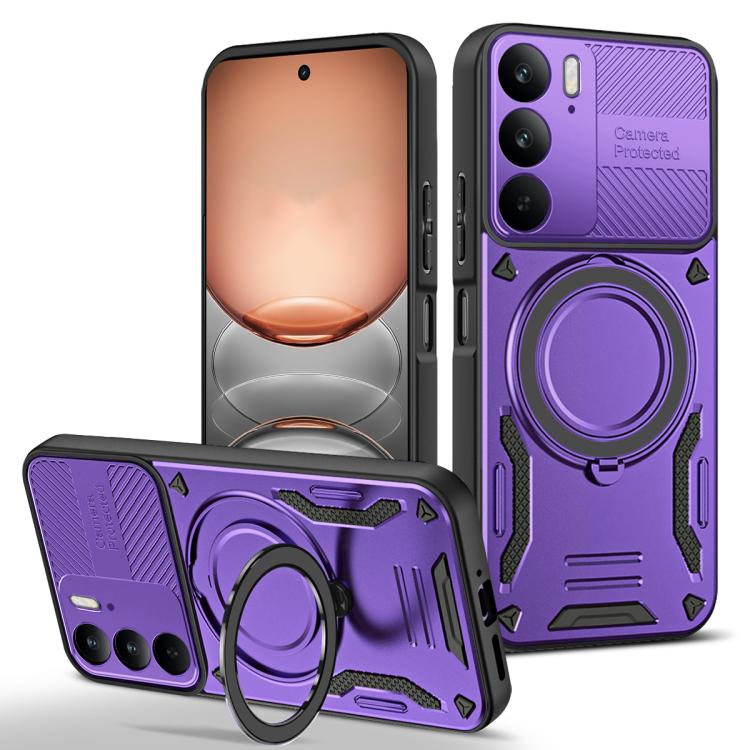 MagSafe 2 in 1 TPU Phone Case with Rotating Holder, For Realme C85 Pro 4G, For Realme 15 5G / 15 Pro 5G, For Realme C75 5G / 4G