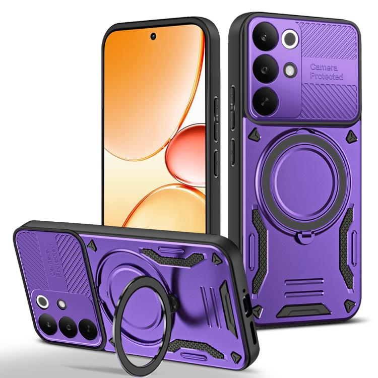 MagSafe 2 in 1 TPU Phone Case with Rotating Holder, For Realme C85 Pro 4G, For Realme 15 5G / 15 Pro 5G, For Realme C75 5G / 4G