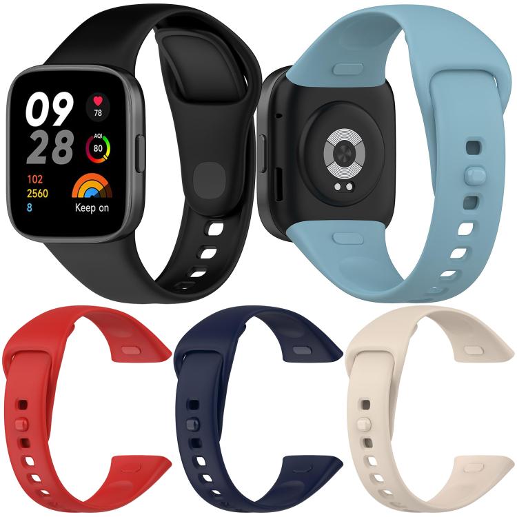 5 Pack xDfind Solid Color Silicone Watch Band, with Button, For Redmi Watch 3