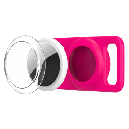 xDfind Silicone Pet Collar Tracker Transparent PC Cover, For AirTag