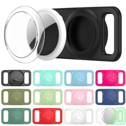 xDfind Silicone Pet Collar Tracker Transparent PC Cover, For AirTag