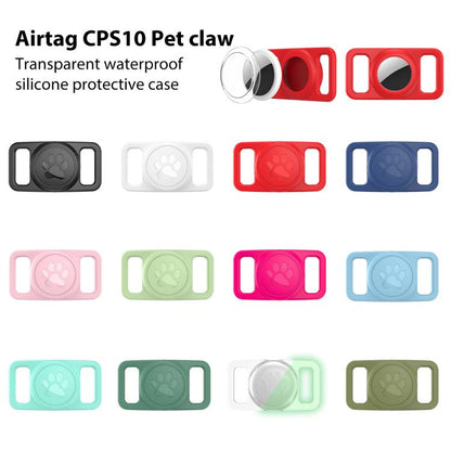 xDfind Silicone Pet Collar Tracker Transparent PC Cover, For AirTag