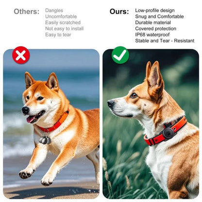 xDfind Silicone Pet Collar Tracker Transparent PC Cover, For AirTag