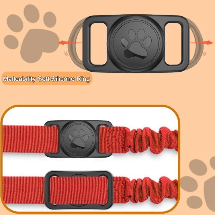 xDfind Silicone Pet Collar Tracker Transparent PC Cover, For AirTag