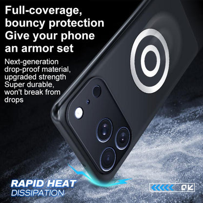 Graphene Brass Thermal Grease Cooling Frosted Magnetic Phone Case, For iPhone 17 Pro Max, For iPhone 17 Pro, For iPhone 17, For iPhone Air, For iPhone 16e, For iPhone 16 Pro Max, For iPhone 16 Pro, For iPhone 16 Plus, For iPhone 16, For iPhone 15 Pro M...